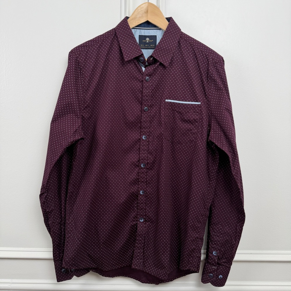 Craft Flow Micro Dot Button-Down Shirt Size S